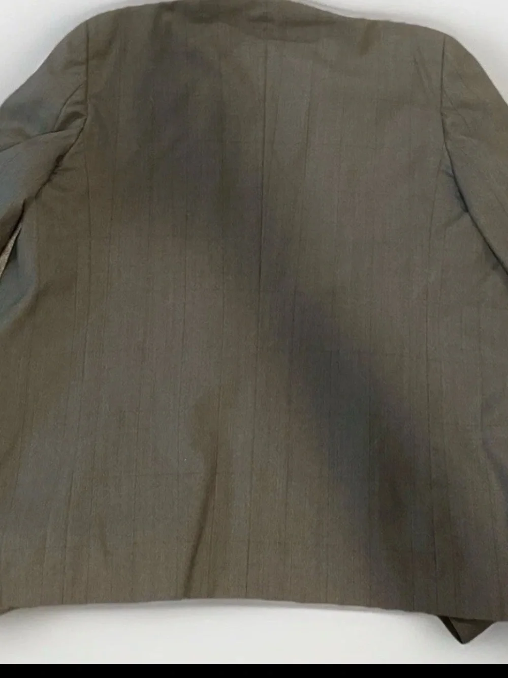 Burberrys' Mens Suit Blazer Sz 40R? 100% Wool Doublebreasted Textured Gray Plaid